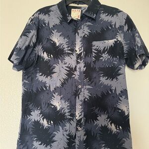 Men's Blue Grey Hawaiian Shirt